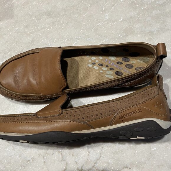 Merrell Sailix Ballet Leather Flats - Tan - Size 8M - Picture 4 of 6